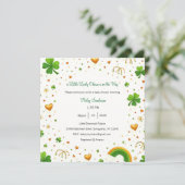 Ein kleiner Glücksbringer ist auf dem Weg zur Einl Einladung (Stehend Vorderseite)