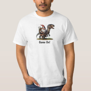 Ein kleiner Gnome-Krieger mit seinem Drachen T-Shirt