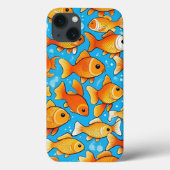 ein kleiner Goldfisch ist fröhlicher Modus Case-Mate iPhone Hülle (Rückseite)