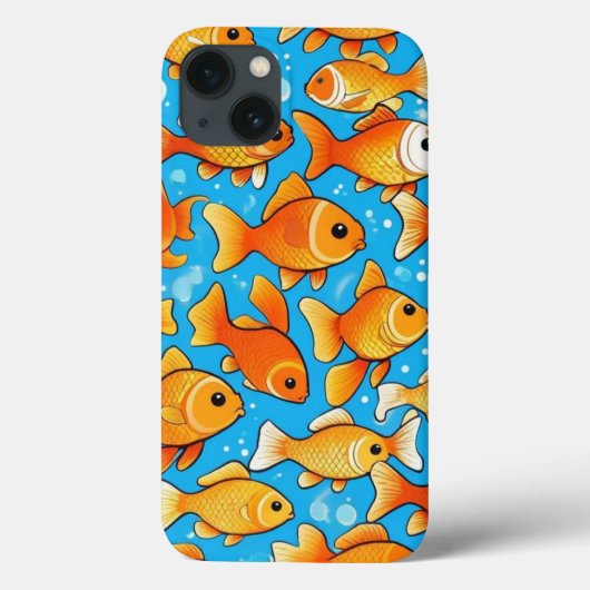 ein kleiner Goldfisch ist fröhlicher Modus Case-Mate iPhone Hülle (Rückseite)