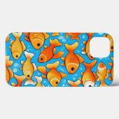 ein kleiner Goldfisch ist fröhlicher Modus Case-Mate iPhone Hülle (Rückseite (Horizontal))