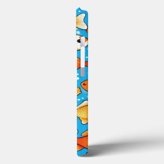 ein kleiner Goldfisch ist fröhlicher Modus Case-Mate iPhone Hülle (Rückseite / Links)