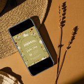 Ein kleiner grüner Kürbissonnenblumenfall Babydusc Einladung