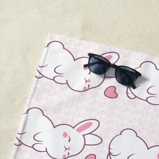Ein kleiner Hase aus Gefühlen Strandtuch (Beispiel)