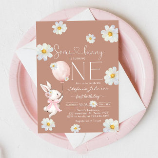 Ein kleiner Hase, ein Hase, der erste 1. Geburtsta Einladung