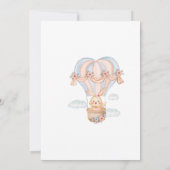 Ein kleiner Hase ist auf dem Weg Babydusche Einladung (Rückseite)