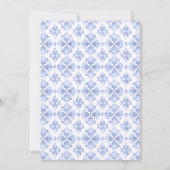 Ein kleiner Hase ist auf dem Weg zur Babydusche Einladung (Rückseite)