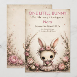 Ein kleiner Hase zum ersten Geburtstag - Storybook Einladung