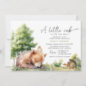 Ein kleiner Haufen | Niedliche Bärendusche Einladung (Vorderseite)