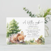 Ein kleiner Haufen | Niedliche Bärendusche Einladung (Stehend Vorderseite)