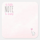 Ein kleiner Hinweis auf Babyaufkleber im Inside Bo Quadratischer Aufkleber (Vorderseite)