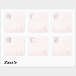 Ein kleiner Hinweis auf Babyaufkleber im Inside Bo Quadratischer Aufkleber