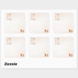 Ein kleiner Hinweis auf Babyaufkleber im Inside Bo Quadratischer Aufkleber