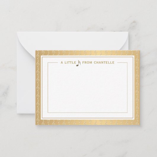 Ein kleiner Hinweis Musiknote mit gehobenem Treble Mitteilungskarte (Vorderseite)