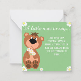 Ein kleiner Hinweis, um zu sagen, denken Sie an Si Mitteilungskarte