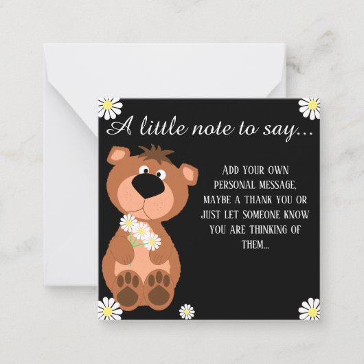 Ein kleiner Hinweis, um zu sagen, denken Sie an Si Mitteilungskarte (Vorderseite)