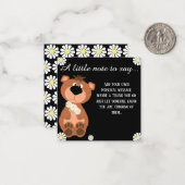 Ein kleiner Hinweis, um zu sagen, denken Sie an Si Mitteilungskarte (Vorderseite/Rückseite Beispiel)