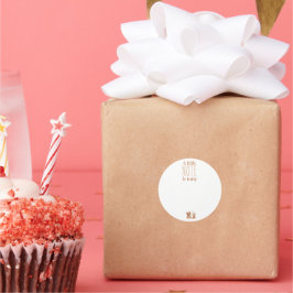 Ein kleiner Hinweis zum Babyaufkleber für Geschenk Runder Aufkleber