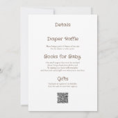 Ein kleiner Honig auf dem Weg Teddy Bären QR-Code Einladung (Rückseite)