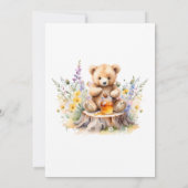 Ein kleiner Honig auf dem Weg Teddy Bear Baby Dusc Einladung (Rückseite)