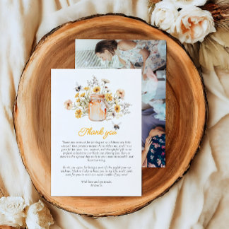 Ein kleiner Honig auf dem Weg zur Wasserfarbendusc Dankeskarte