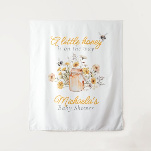 Ein kleiner Honig auf dem Weg zur Wasserfarbendusc Wandteppich (Vorderseite)