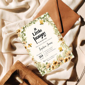 Ein kleiner Honig | Blume | Biene | Babyparty Einladung