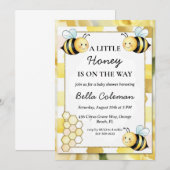 ein kleiner Honig ist auf dem Weg Babydusche Einladung (Vorne/Hinten)