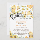 Ein kleiner Honig ist auf dem Weg Bee Baby Dusche Einladung (Vorderseite)