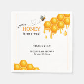 Ein kleiner Honig ist auf dem Weg Honeycomb Babydu Serviette (Vorderseite)