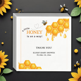 Ein kleiner Honig ist auf dem Weg Honeycomb Babydu Serviette