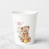Ein kleiner Honig ist auf dem Weg Papier Cups Pappbecher (Rückseite)