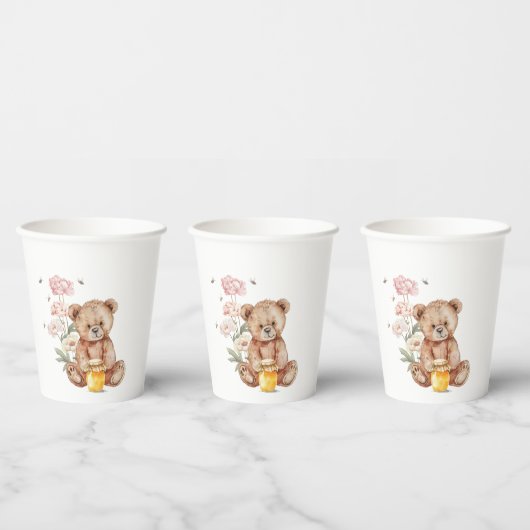 Ein kleiner Honig ist auf dem Weg Papier Cups Pappbecher (Multi)