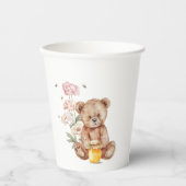 Ein kleiner Honig ist auf dem Weg Papier Cups Pappbecher (Vorderseite)