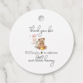 Ein kleiner Honig ist auf dem Weg zu den Liebesmar Geschenkanhänger (Rückseite)