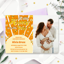 Ein kleiner Honig ist auf dem Weg zum Baby Dusche Einladung