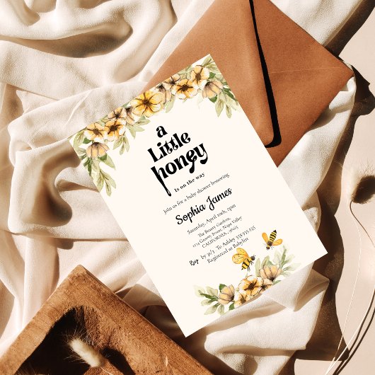 Ein kleiner Honig ist auf dem Weg zum Baby-Dusche Einladung
