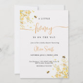 Ein kleiner Honig ist auf dem Weg zur Babydusche Einladung (Vorderseite)