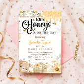 Ein kleiner Honig ist auf dem Weg zur Bee Baby Dus Einladung