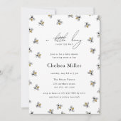 Ein kleiner Honig ist unterwegs | Bee Baby Shower Einladung (Vorderseite)