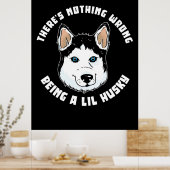 Ein kleiner Husky-Hund sein Poster (Küche)