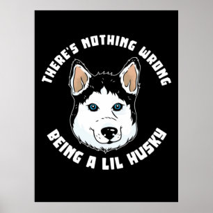 Ein kleiner Husky-Hund sein Poster