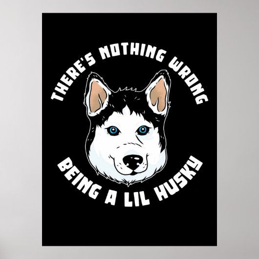 Ein kleiner Husky-Hund sein Poster (Vorne)