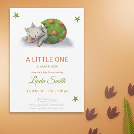 Ein kleiner ist über Hatch Dinosaur in Egg Einladung