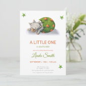 Ein kleiner ist über Hatch Dinosaur in Egg Einladung (Stehend Vorderseite)