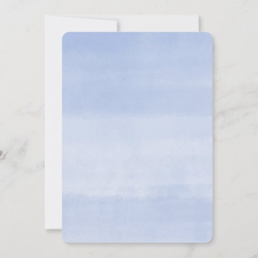 Ein kleiner Junge blüht Dusche von Mail blauer Blu Einladung (Rückseite)