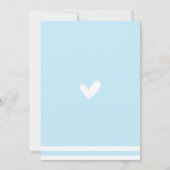 Ein kleiner Junge ist unterwegs - Blau und Weiß El Einladung (Rückseite)