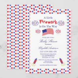 Ein kleiner Kamin ist auf dem Weg zur Babydusche Einladung