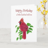 Ein kleiner Kardinal Persönlichkeit Geburtstag Spa Karte (Gelbe Blume)