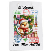 Ein kleiner Kick ist bereit für Weihnachten Mittlere Geschenktüte (Vorderseite)